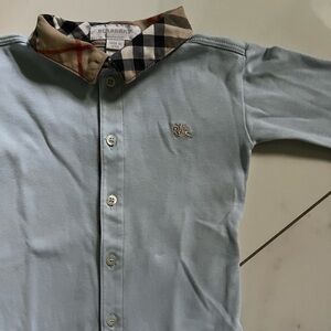 BURBERRY Boy Blue Onsie Size 12M